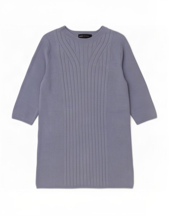 Marks & Spencer Dametrøjetrøje med rund hals DK 12 Medium Blue