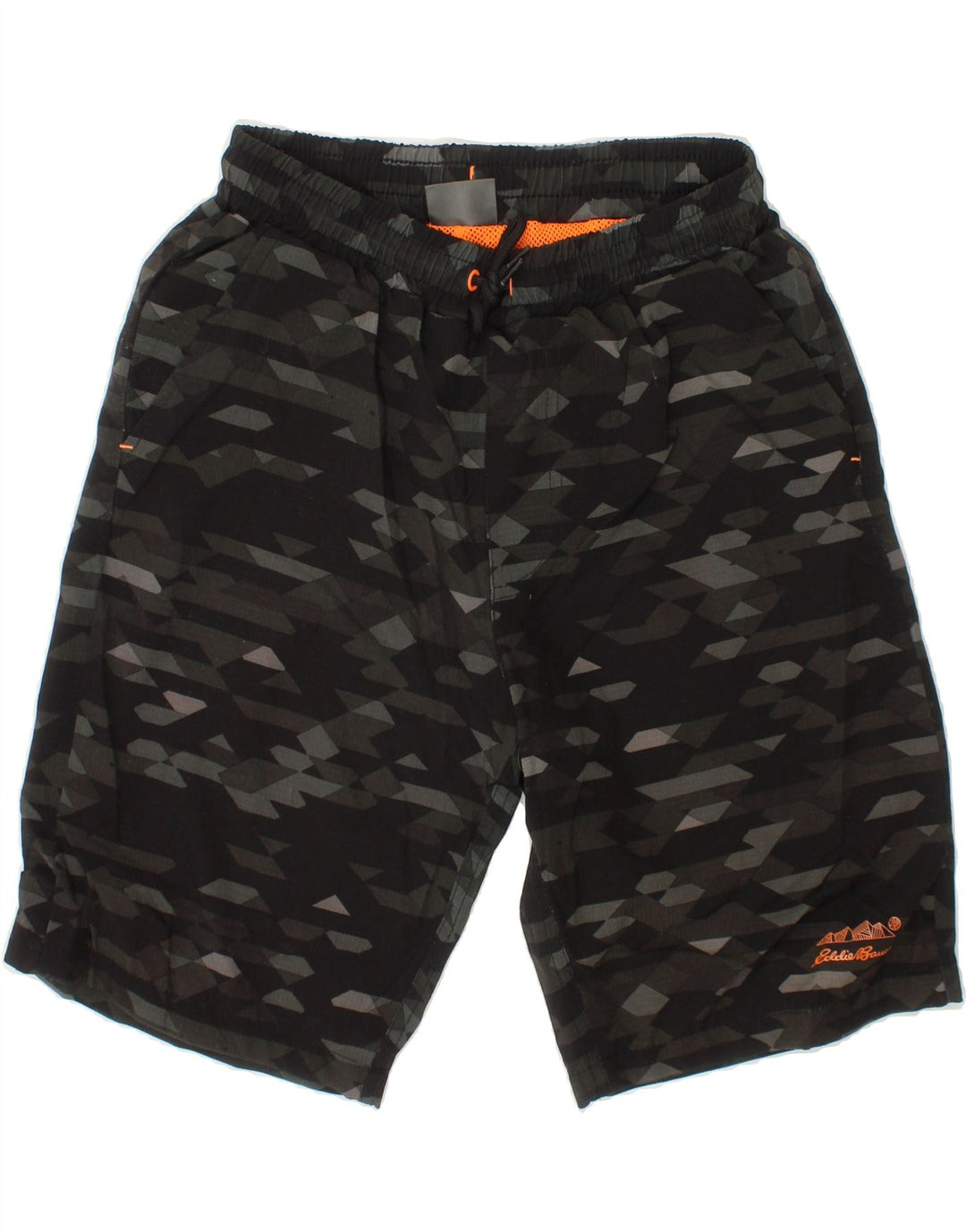 EDDIE BAUER Boys Swimming Shorts 10-11 Years Medium Black Geometric Vintage Eddie Bauer and Second-Hand Eddie Bauer from Messina Hembry 