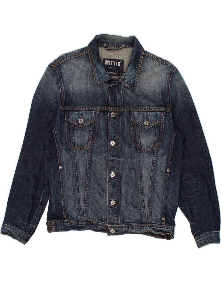 MUSTANG Boys Denim Jacket 15-16 Years Large Blue Cotton Vintage Mustang and Second-Hand Mustang from Messina Hembry 