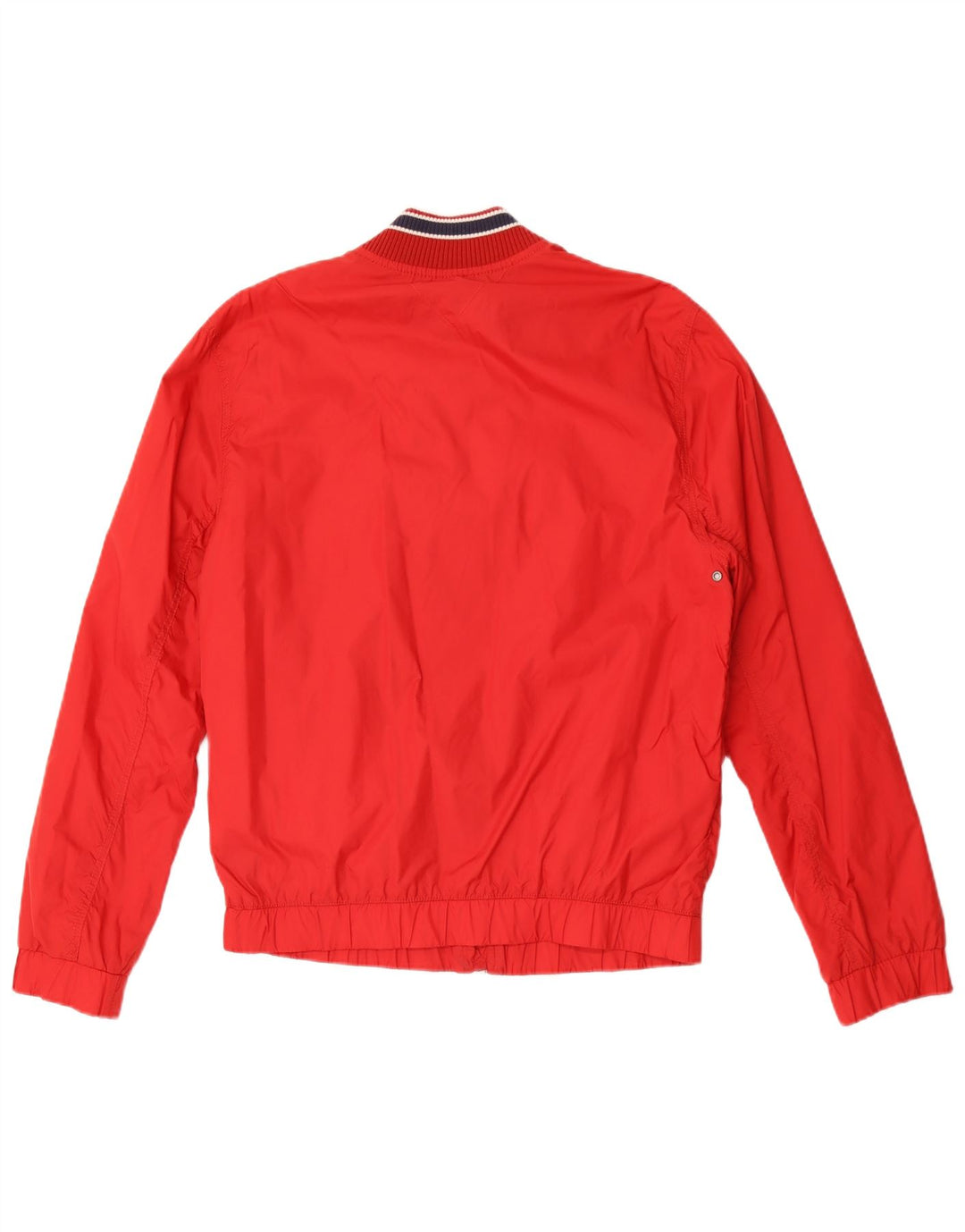 Tommy Hilfiger Herre Bomber Jacket UK 38 Medium Rød Stribet Nylon