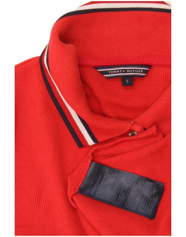 Tommy Hilfiger Dame Polo Shirt UK 8 Lille Rød