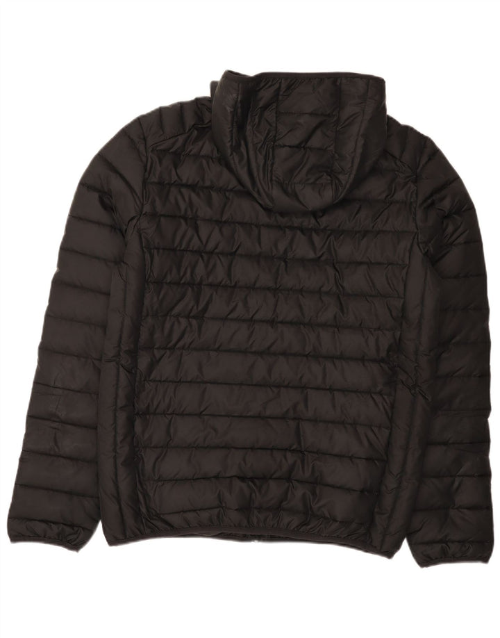 Ellesse Herre hættepolstret jakke UK 38 Medium Sort Polyester