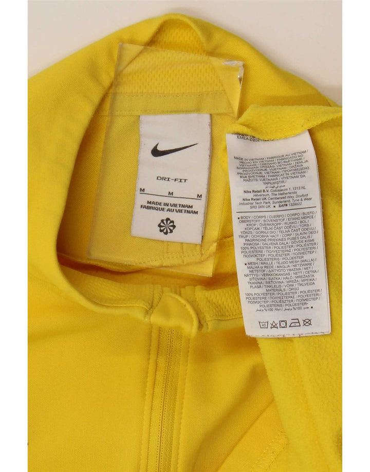 Nike Herre Dri Fit Pullover med lynlås-hals Træningsdragt Top Medium Gul Colourblock