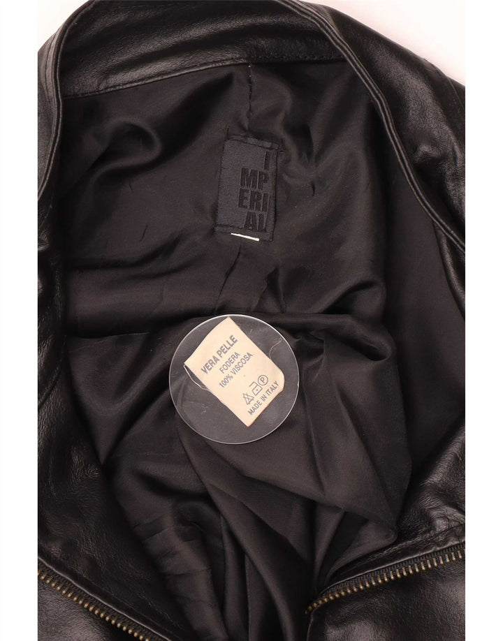 Imperial Herre Læder Bomber Jacket UK 40 Large Black