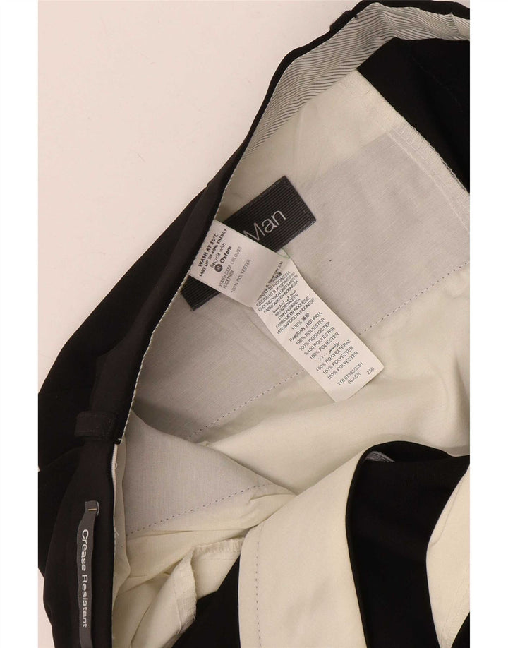 Marks & Spencer Straight Suit Bukser til mænd W32 L31 Sort polyester
