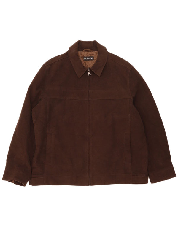 Marks & Spencer Herre Autograph Bomber Jacket UK 42 XL Brun Bomuld