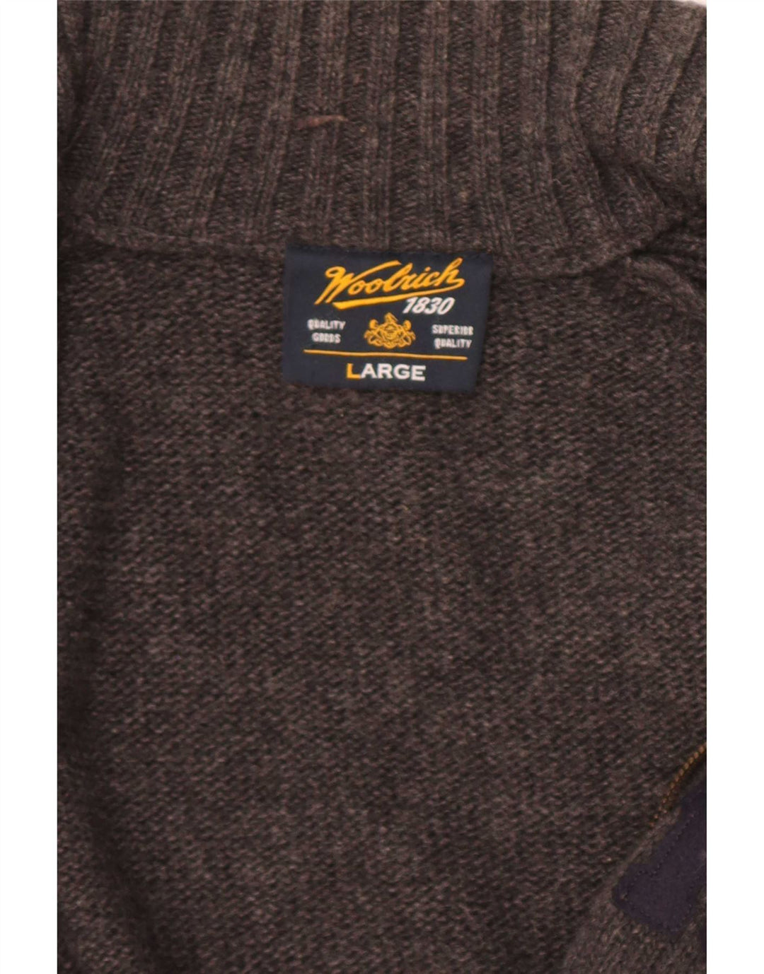 Woolrich Mens Graphic Cardigan Sweater Large Grey