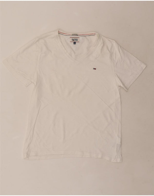 Tommy Hilfiger Herre T-Shirt Top Medium Hvid Bomuld