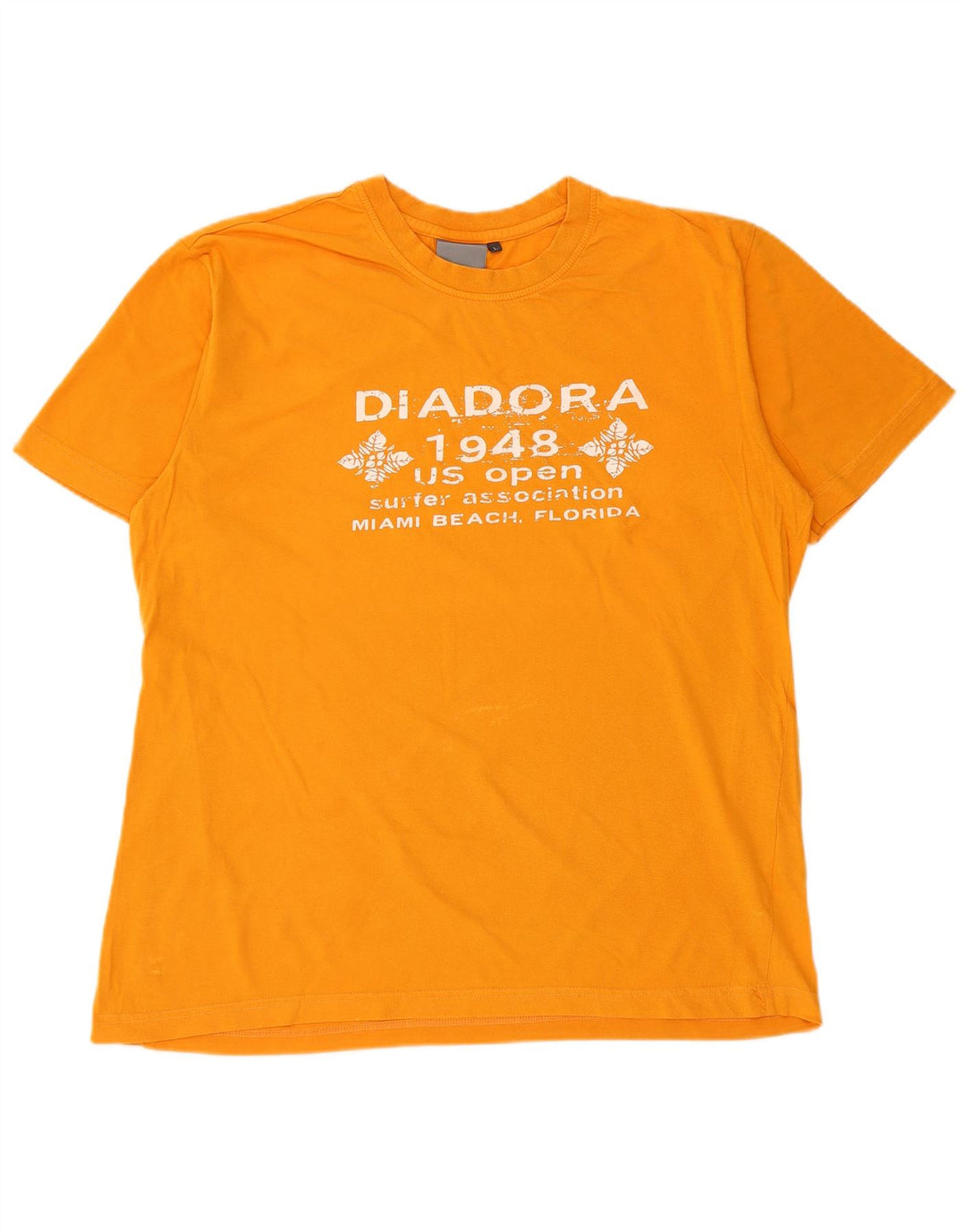 DIADORA Herre Grafisk T-Shirt Top Stor Orange Bomuld