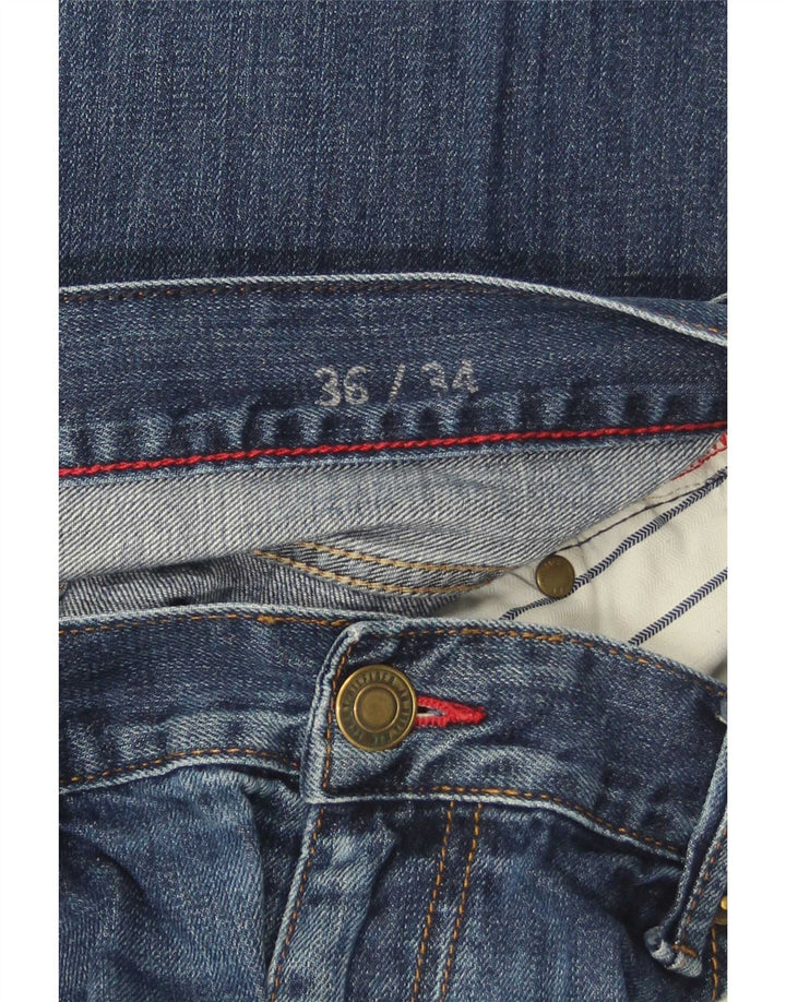 Tommy Hilfiger Herre Regular Straight Jeans W36 L34 Blå Bomuld