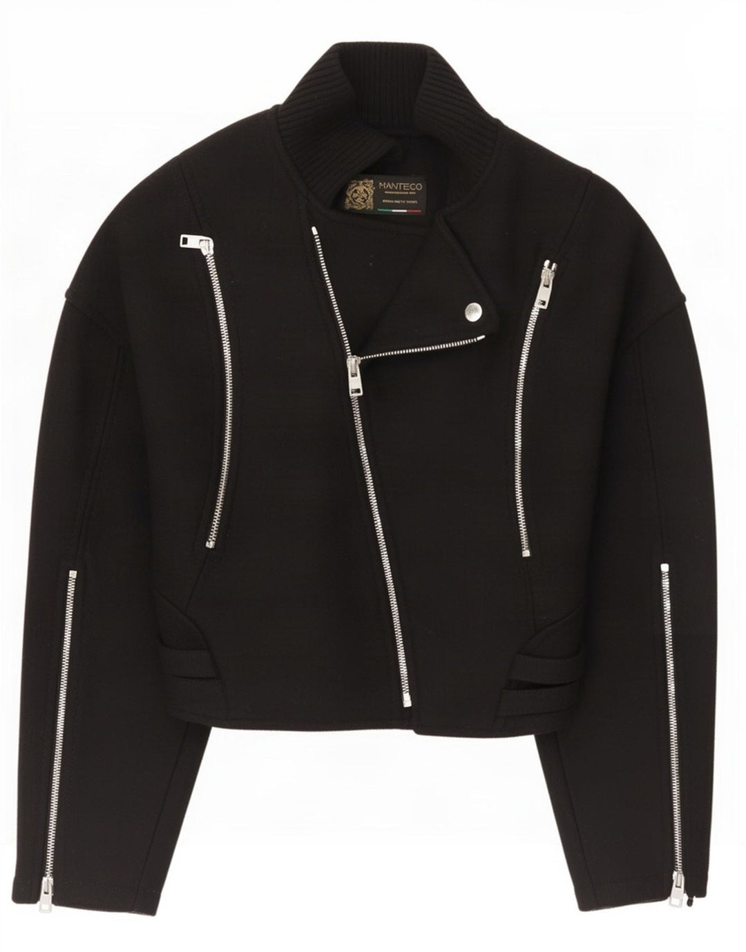 Zara Bikerjakke til kvinder UK 6 XS Sort Uld