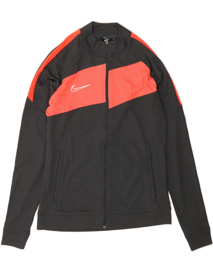 NIKE Womens Dri Fit Tracksuit Top Jacket UK 10 Small Grey Colourblock Vintage Nike and Second-Hand Nike from Messina Hembry 