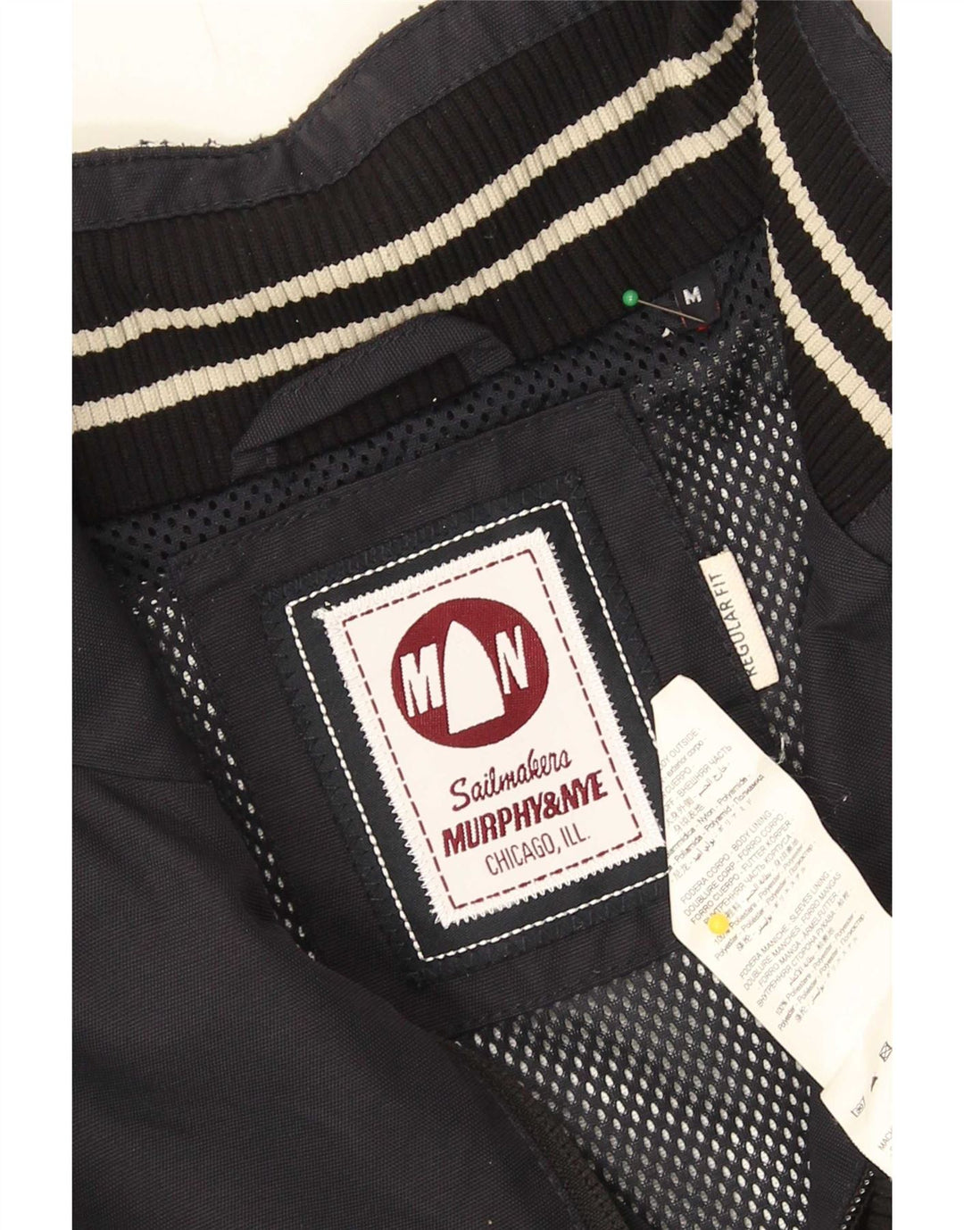 Murphy & Nye Bomberjakke til mænd UK 38 Medium Navy Blue Polyester
