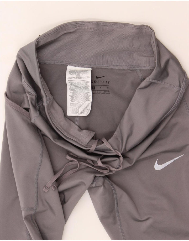 NIKE Womens Dri Fit Leggings UK 8 Small Grey Polyester Vintage Nike and Second-Hand Nike from Messina Hembry 