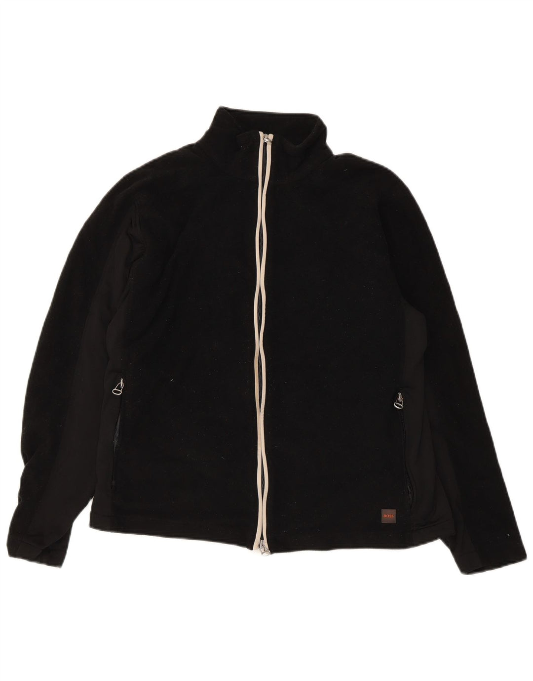 Hugo Boss Fleecejakke til kvinder UK 14 Medium Sort Polyester