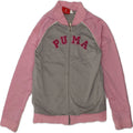 PUMA Girls Graphic Tracksuit Top Jacket 5-6 Years Grey Colourblock | Vintage Puma | Thrift | Second-Hand Puma | Used Clothing | Messina Hembry 