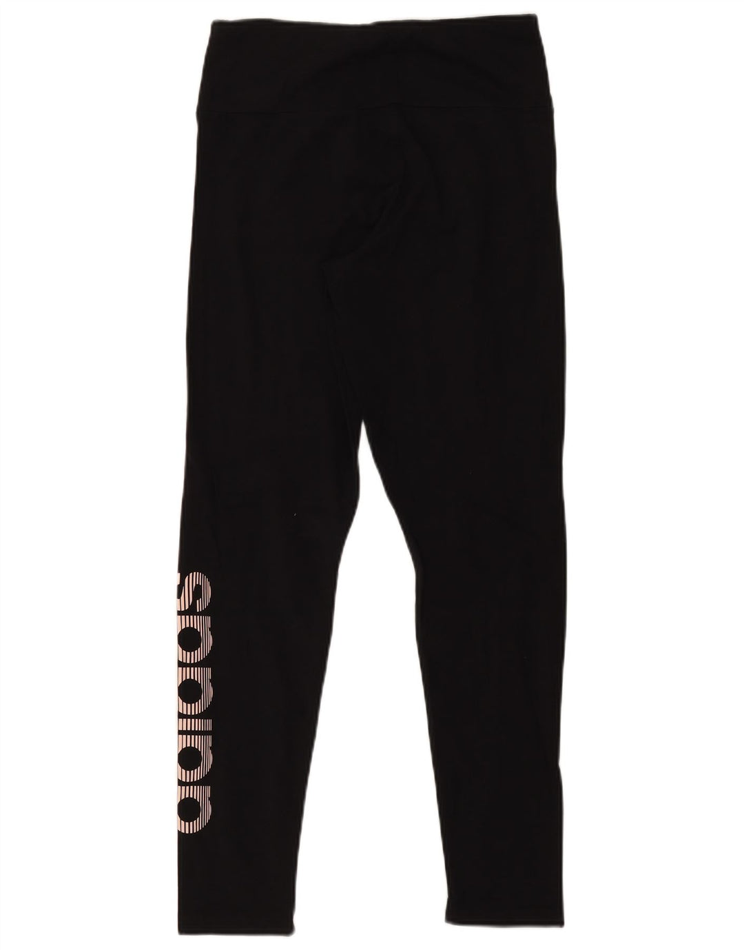 Adidas Dame Grafiske Leggings UK 12/14 Medium Sort Bomuld