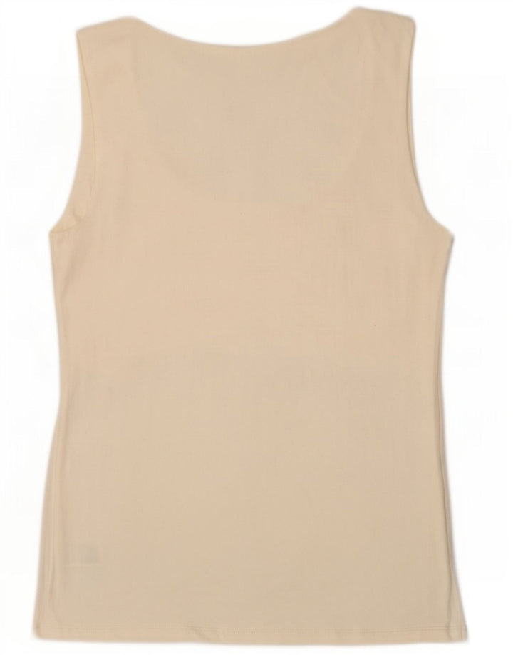 Zara Damevest Top UK 14 Large Off White Polyamid