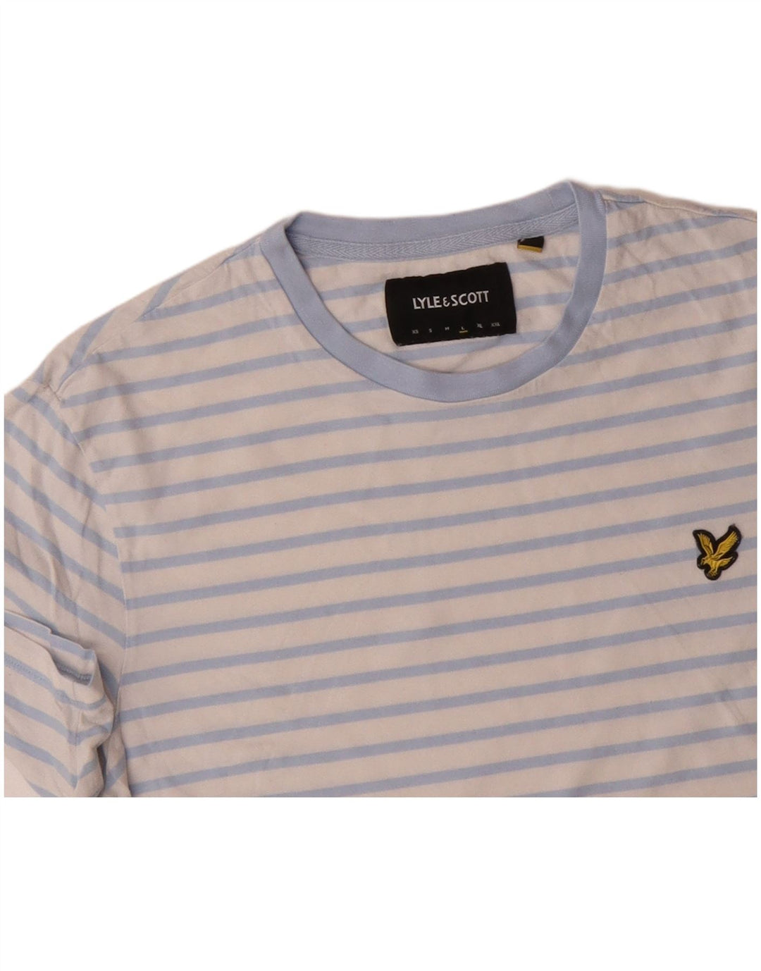 LYLE & SCOTT T-shirt top til kvinder Stor hvid stribet bomuld