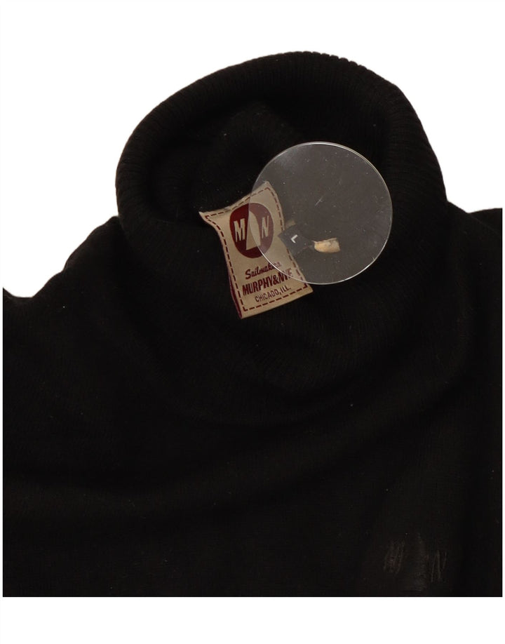 Murphy & Nye Dame Roll Neck Jumper Sweater UK 14 Large Black