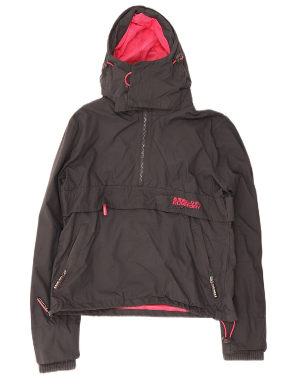 Superdry Womens The Windcagoule Windbreaker-jakke med hætte UK 16 Large Grå
