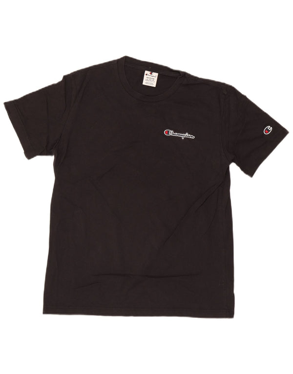Champion Mens T-Shirt Top Medium Black