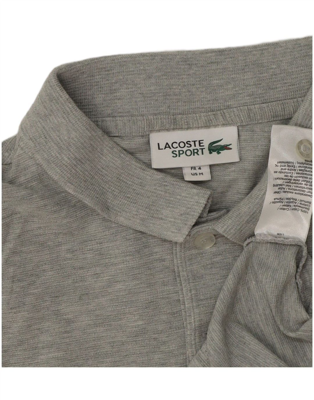 Lacoste herre poloskjorte str. 4 Medium Grey Flecked Bomuld