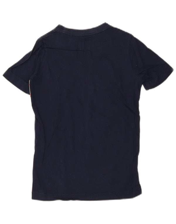 Nike Boys Grafisk T-Shirt Top 6-7 år XS Navy Blue Colourblock
