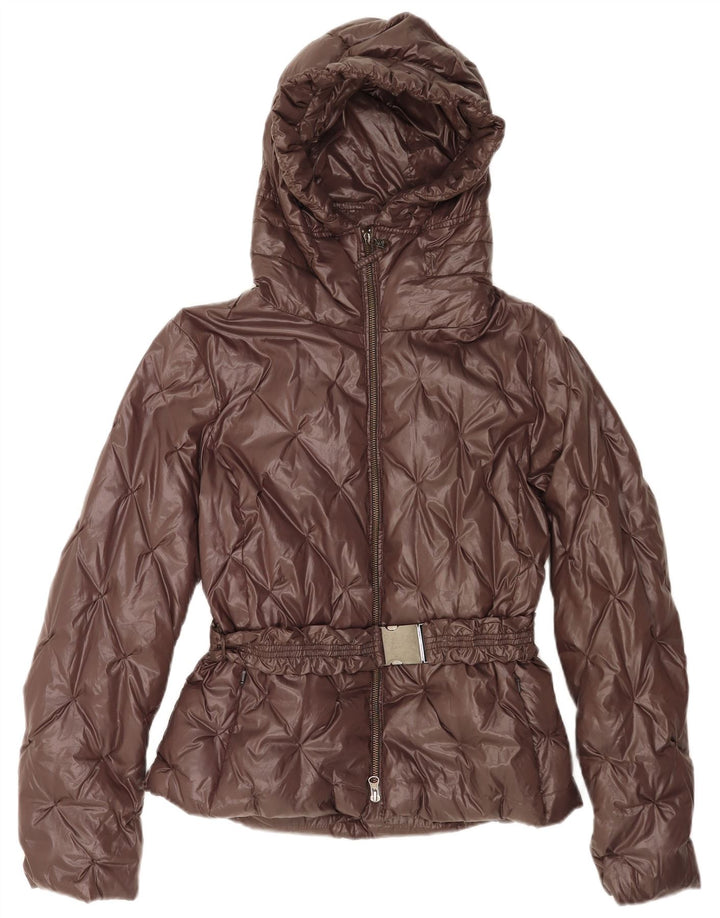 Cerruti 1881 hættejakke til kvinder IT 46 XL brun polyamid