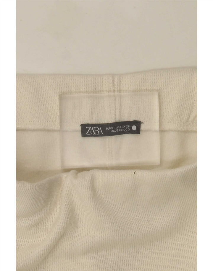 Zara Midi Nederdel Small W26 Off White