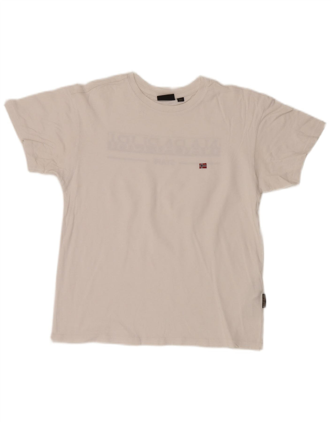 Napapijri Herre grafisk T-shirt Top Lille hvid bomuld