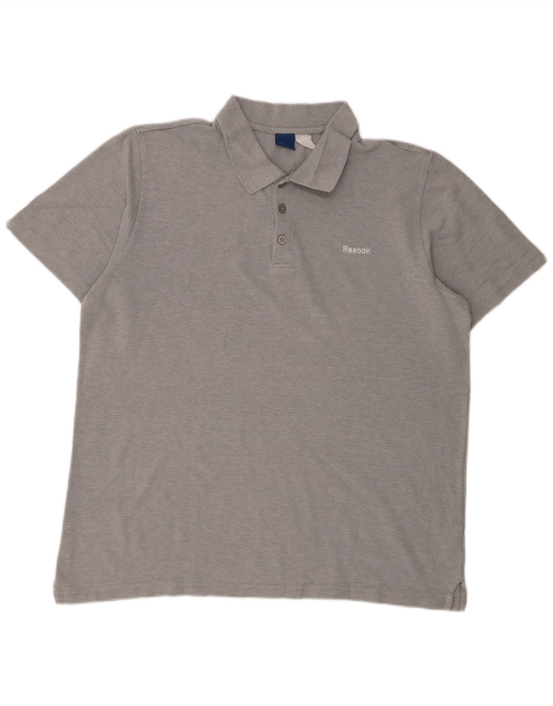 Reebok Polo Shirt til mænd XL Grå Flecked Bomuld