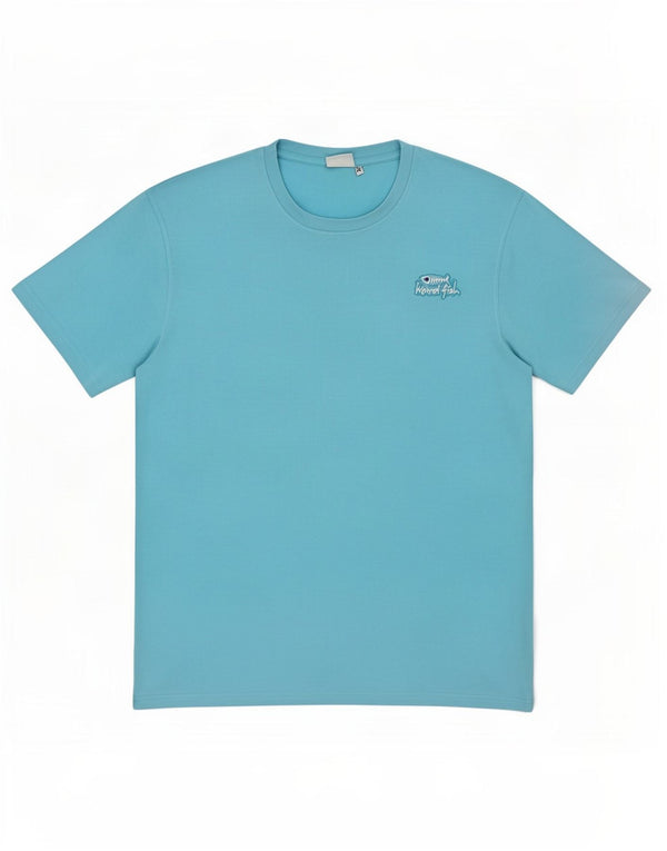 Weird Fish Herre T-Shirt Top XL Blå Bomuld