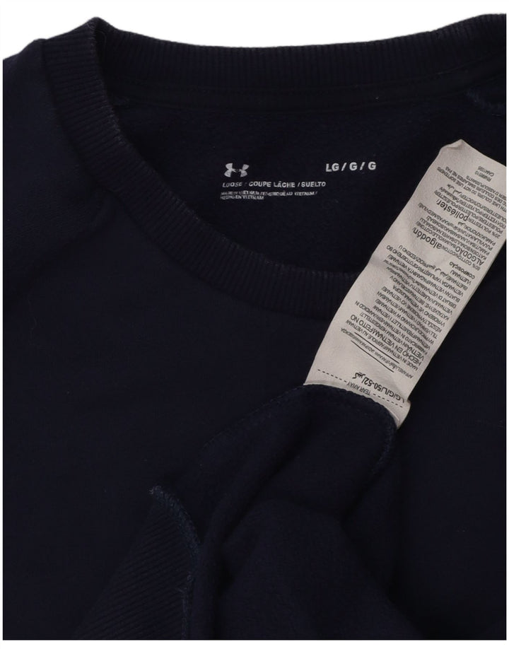 Under Armour Herre Sweatshirt Jumper Stor Marineblå Bomuld