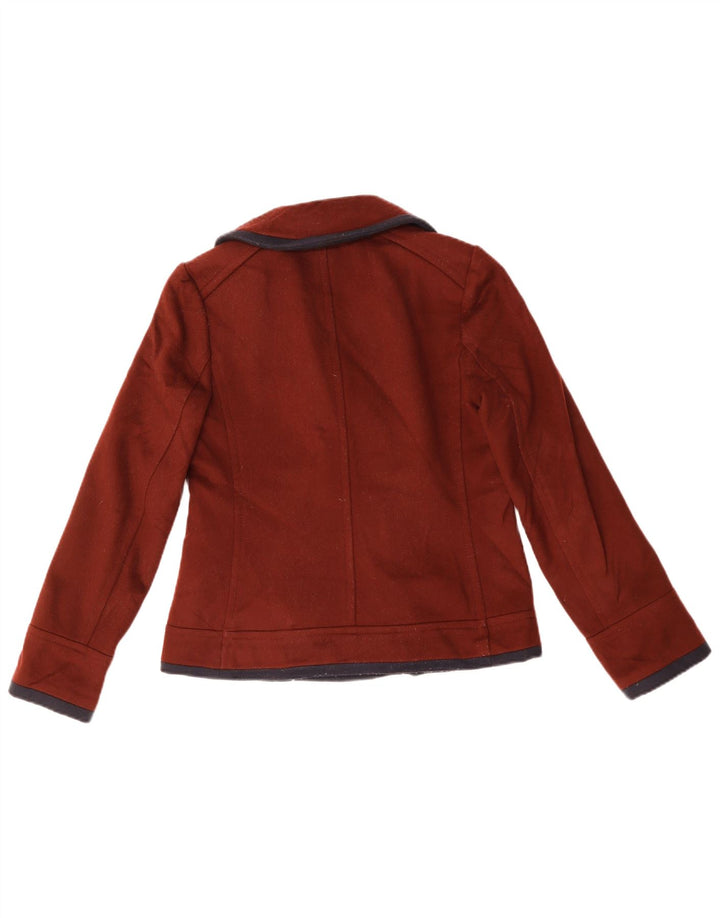 J. Crew Womens Oversized Pea Coat US 2 XS rødbrun uld