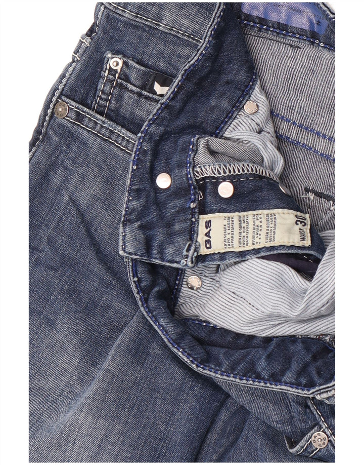 Gas Herre Denim Bermuda Shorts W30 Medium Blue