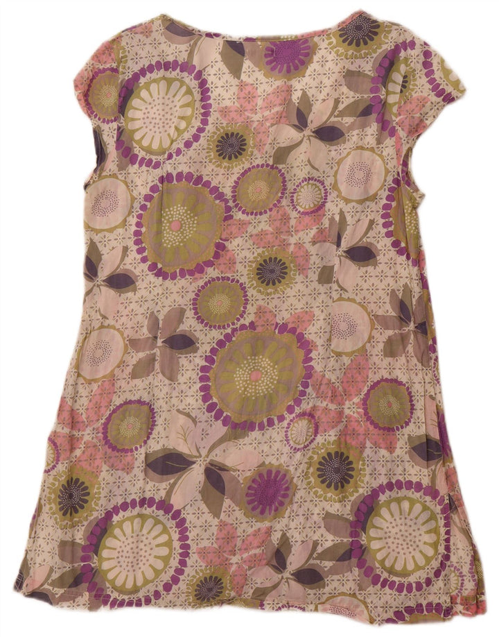 WHITE STUFF Basiskjole til kvinder UK 14 Medium Lilla Blomsterbomuld