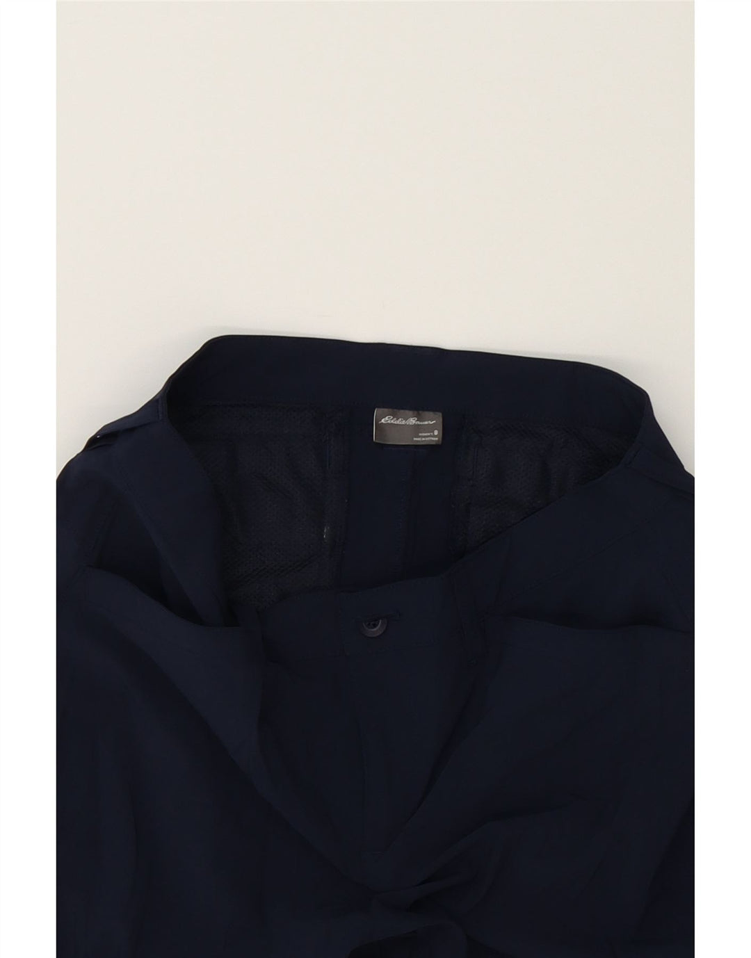 EDDIE BAUER Womens Casual Shorts US 8 Medium W30  Navy Blue Polyester Vintage Eddie Bauer and Second-Hand Eddie Bauer from Messina Hembry 
