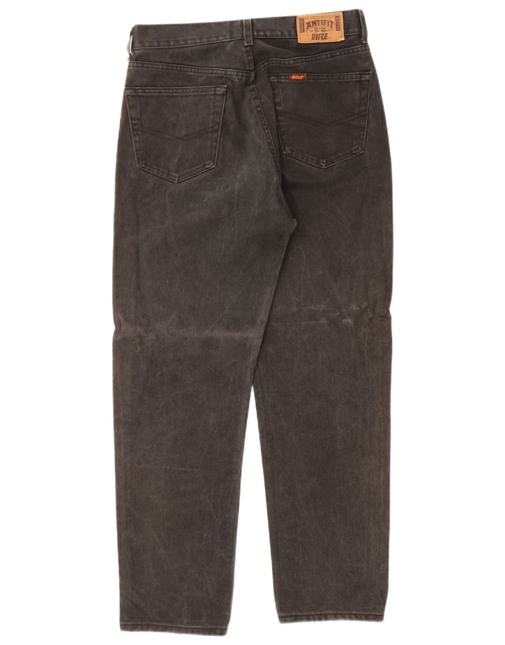 Rifle Herre Tapered Jeans W33 L30 Sort Bomuld