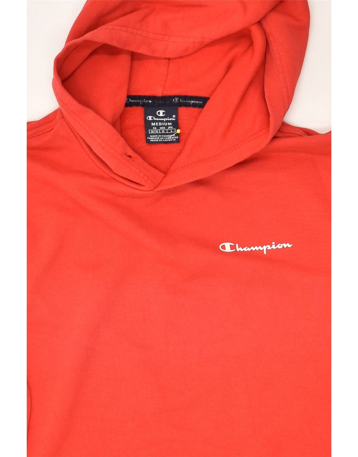 CHAMPION Mens Hoodie Jumper Medium Red Cotton | Vintage Champion | Thrift | Second-Hand Champion | Used Clothing | Messina Hembry 