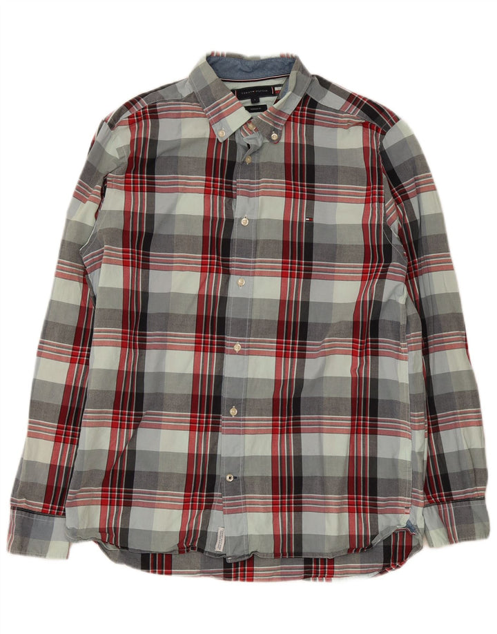 Tommy Hilfiger Herre Regular Fit skjorte Stor flerfarvet ternet bomuld