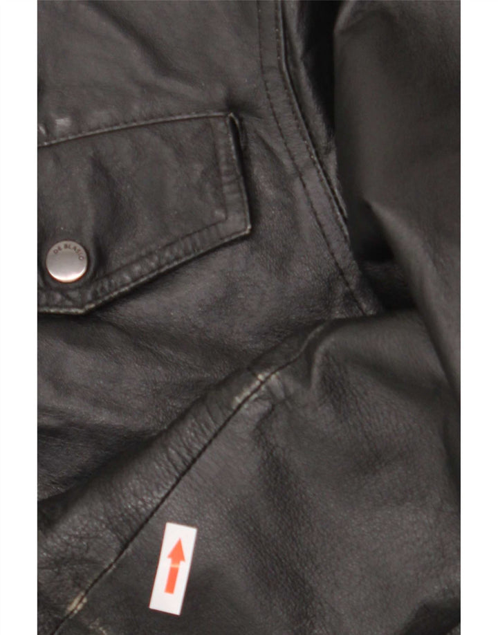 Vintage Herre Læder Bomber Jacket UK 36 Small Black