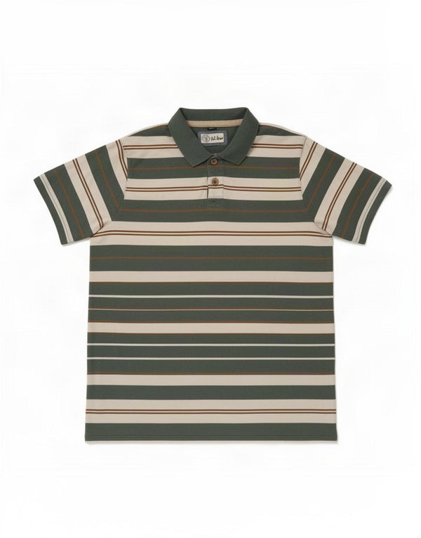 Fat Face Herre Polo Shirt XL Grøn Stribet Bomuld