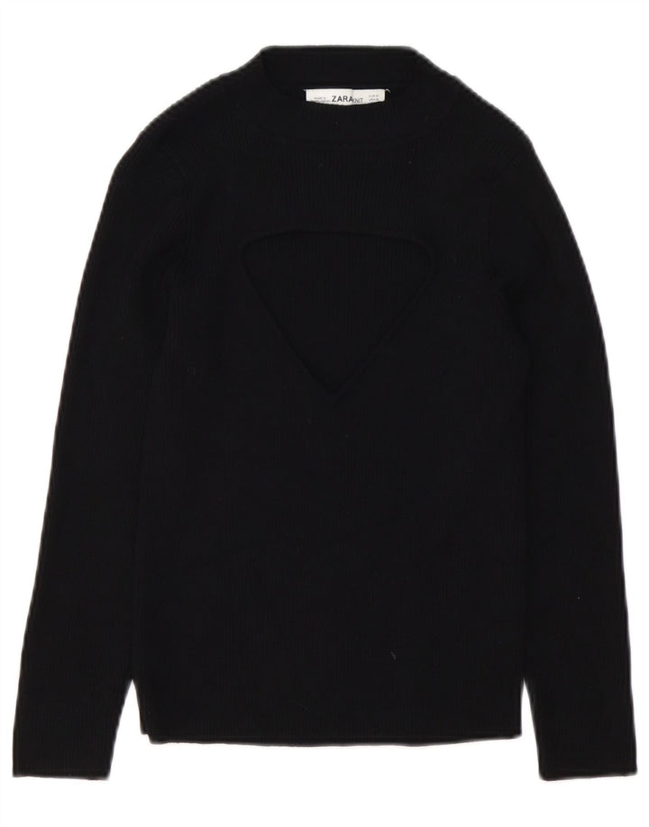 Zara Dame sweater med rund hals DK 10 Lille sort