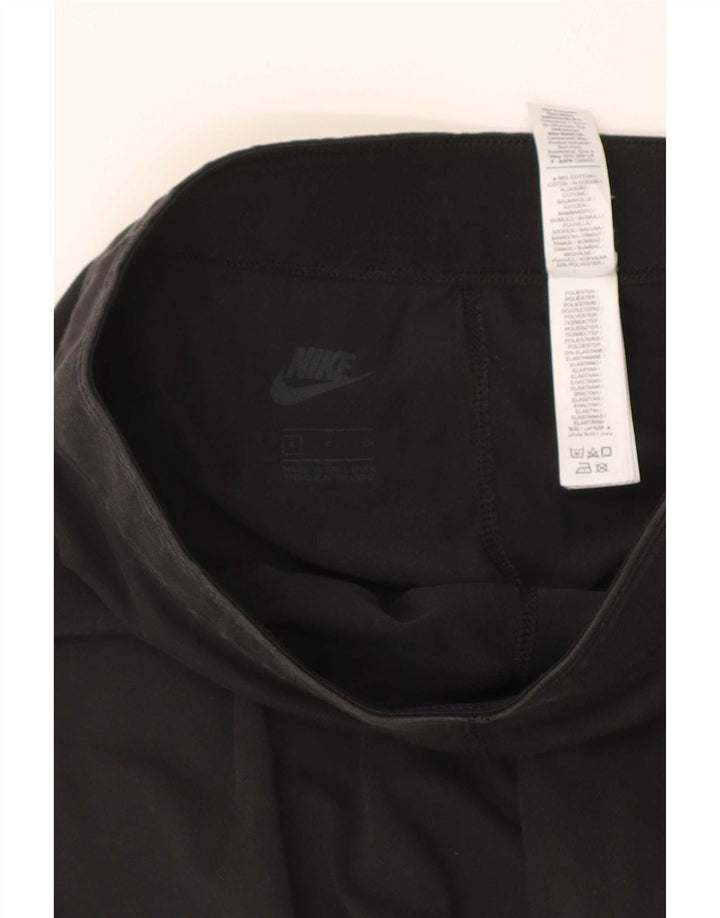Nike Dame Grafiske Leggings UK 8 Small Black Bomuld