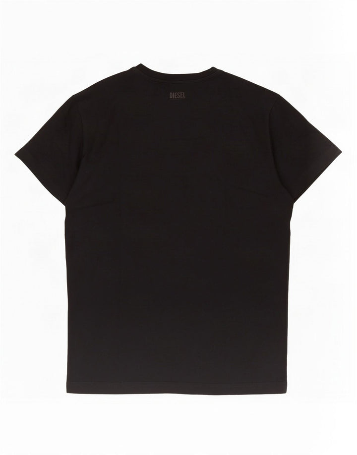 Diesel Herre Grafisk T-Shirt Top 2XL Sort Bomuld