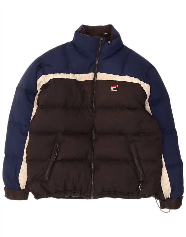 Fila Polstret jakke til mænd UK 36 Small Black Colourblock Polyester
