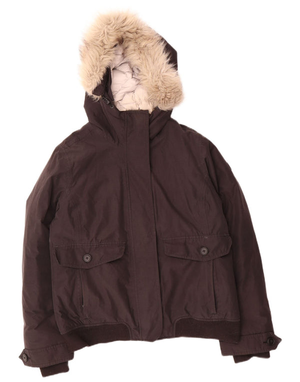 Timberland Polstret hættejakke til kvinder UK 16 Stor sort nylon