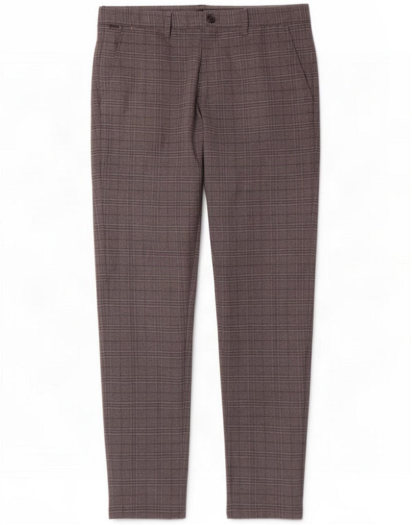 Zara Slim Chino Bukser til mænd EU 44 Large W34 L31 Grey Ternet Polyester