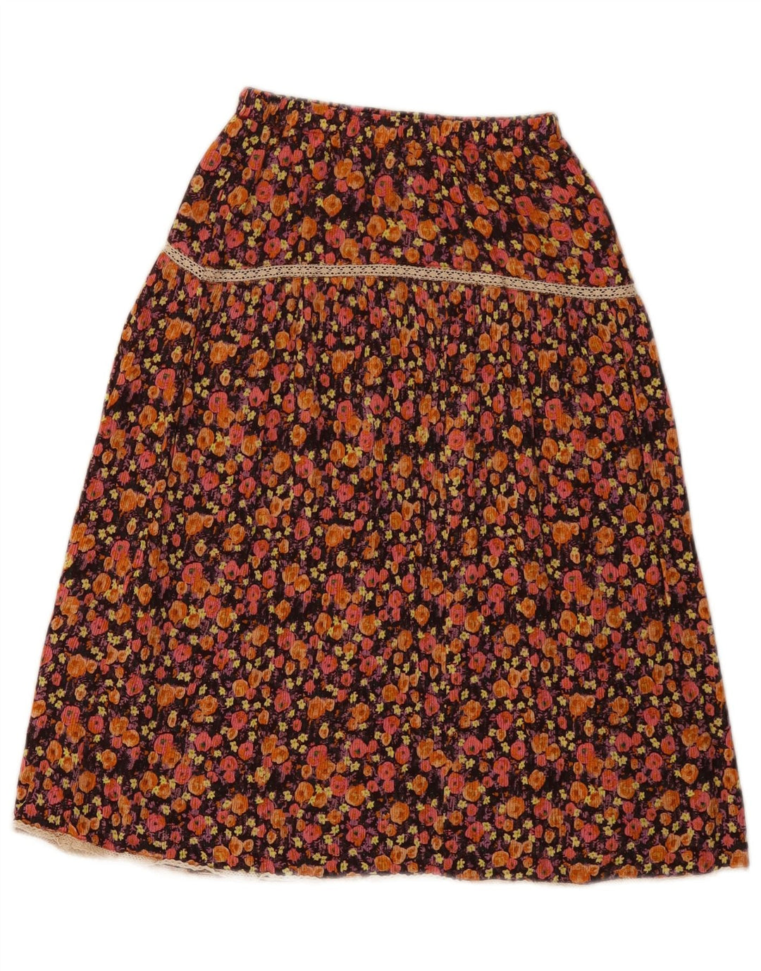 ZARA A-line nederdel til piger 11-12 år W20 Brown Floral Viscose